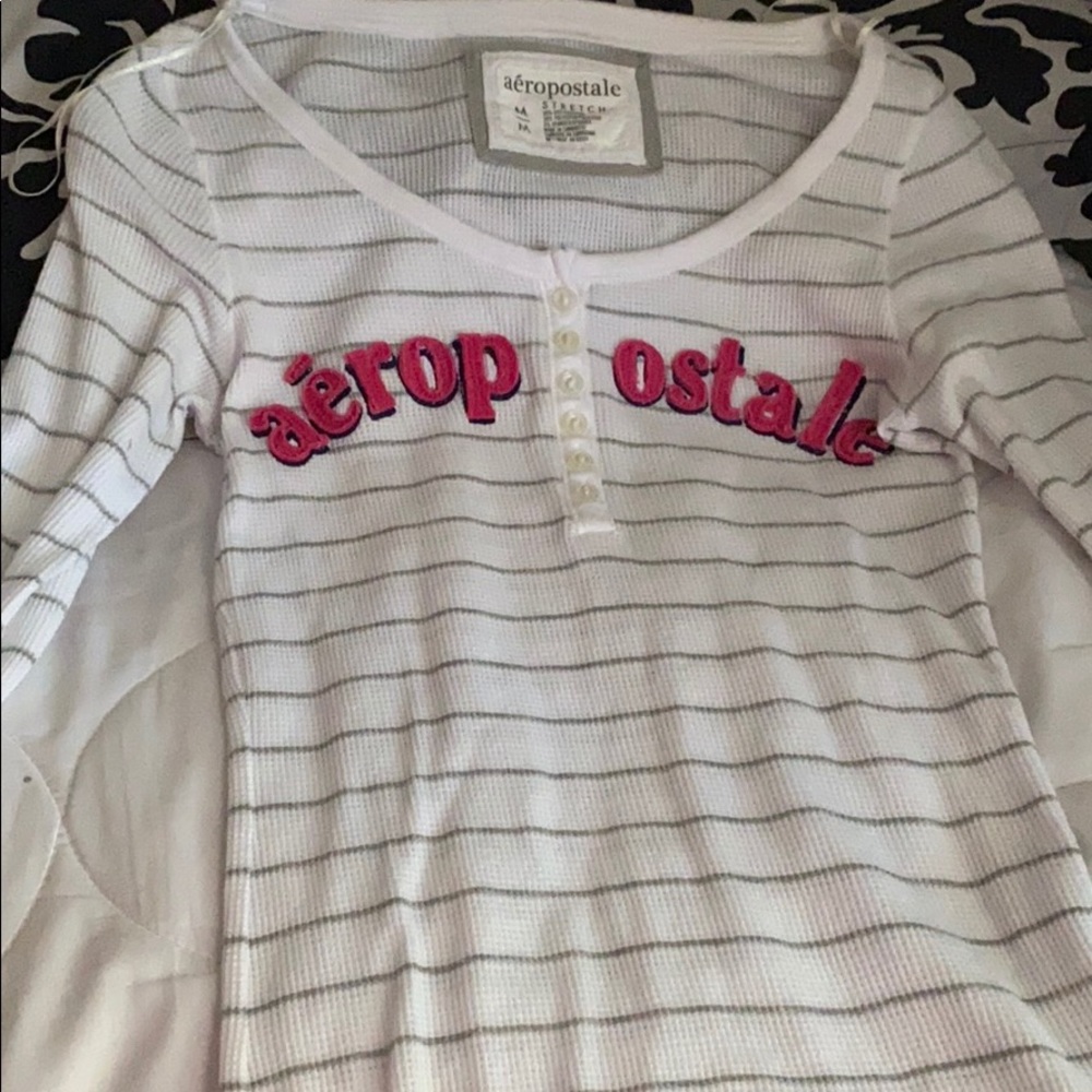 Black and white stripe Aeropostale long sleeve
